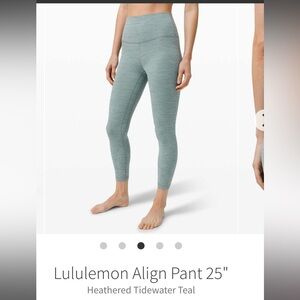 Lululemon Align HR 25 inch - Sz 0 *****